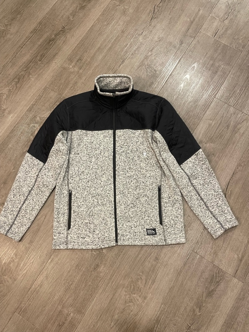 NWOT Eddie Bauer Conventor Black & Light Gray Heather Full Zip-Up Jacket